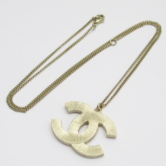 CHANEL Gold Logo Necklace - Picture 2 of 5